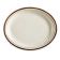 CAC China AZ-12 Arizona 9.5" Ceramic Brown Speckled Narrow Rim Oval Platter