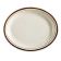 CAC China AZ-13 Arizona 11.5" Ceramic Brown Speckled Narrow Rim Oval Platter