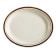 CAC China AZ-14 Arizona 13.5" Ceramic Brown Speckled Narrow Rim Oval Platter