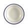 CAC China BLU-11 Blue Line 5 Oz. American White Ceramic Rolled Edge Fruit Dish