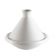 CAC China COL-A5 Super White 5" Round Porcelain Tajine Dish With Conical Cover