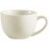 CAC China GAD-1 Garden State Collection 3 1/2" Diameter Round 2 5/8" Tall 7 oz Capacity Embossed Porcelain Bone White Coffee Cup With Handle