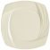 CAC China GAD-SQ16 Garden State Collection 10 1/2" x 10 1/2" Square 1" Tall Embossed Porcelain Bone White Plate