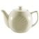 CAC China GAD-TP Garden State Collection 6 1/2" Long x 3 3/4" Wide 4 1/4" Tall 15 oz Capacity Embossed Porcelain Bone White Teapot With Lid
