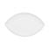 CAC China RCN-SW7 7" Porcelain RCN Specialty Super White Eye-Shaped Swallow Platter