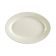 CAC China REC-12 Rolled Edge 10.38" American White Ceramic Oval Platter