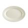 CAC China REC-14 Rolled Edge 12.5" American White Ceramic Oval Platter