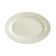 CAC China REC-34 Rolled Edge 9.38" American White Ceramic Oval Platter