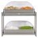 Cadco CMLB-24RT 23-1/4" Multi-Level Buffet Server w/ Two-Level Warming Tray, Clear Rolltop Lids, And Four Half-Sized Sheet Pans, 120 Volts
