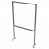 Cal-Mil 22142-48 Clear 48" Wide Mobile Partition With Acrylic Top Panel, Aluminum H-Frame And 4 Locking Casters