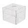 Cal-Mil 22158-12 Clear 10" x 6 3/4" x 6 3/4" Plastic Sanitizer Wipe Box Holder with Removable Lid