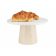 Cal-Mil 22378-127-71 Blonde 12” x 7” Round Cake Pedestal With Corian Plate And Wooden Base