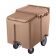 Cambro ICS125LB157 Coffee Beige SlidingLid 125 Lb Portable Ice Caddy w/ 8" Rear Easy Wheels