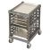 Cambro UPR1826U8580 Camshelving 8 Full-Size Pan Undercounter Ultimate Sheet Pan Rack In Brushed Graphite With Metal Casters, Unassembled