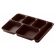 Cambro 10146DCP167 Brown 10 Inch x 14 Inch 6-Compartment Rectangular Co-Polymer Separator Compartment Tray