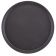 Cambro 1400CT110 Black Satin 14 Inch Diameter Round Fiberglass Non-Skid Rubber Surface Camtread Serving Tray