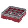 Cambro 16S318416 Cranberry 16 Compartment 3-5/8" Full Size Camrack Glass Rack w/ 1 Extender