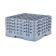 Cambro 25S900151 Soft Gray 25 Compartment 9-3/8" Full Size Camrack Glass Rack with 4 Extenders
