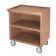 Cambro BC3304S157 Coffee Beige 33-1/8 Inch Three Shelf Standard Service Cart with Three Enclosed Sides and 5" Swivel Casters