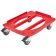 Cambro CDC400358 Red 25 3/10 Inch x 18 1/2 Inch ABS Plastic Cam GoBox Camdolly Compact Food Pan Carrier Dolly With 300 lb Capacity