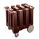 Cambro DC575131 Dark Brown Poker Chip Style Polyethylene 5.75 Inch Dish Cart with Vinyl Cover