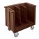Cambro TDC30131 Dark Brown Adjustable Polyethylene Tray and Dish Cart with Vinyl Cover
