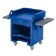 Cambro VCSWR186 Navy Blue Plastic Mobile Versa Cart with Standard Casters and Dual Tray Rails