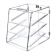 Carlisle SPD30007 Clear Acrylic 3-Tray Pastry Display Case with Rear Door - 18" x 14" x 17-1/2"