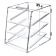 Carlisle SPD300KD07 Unassembled Clear Acrylic 3-Tray Pastry Display Case with Rear Door - 18" x 14" x 17-1/2"