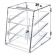 Carlisle SPD30307 Clear Acrylic 3-Tray Pastry Display Case with Front and Rear Door - 18" x 14" x 17-1/2"
