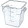 Carlisle 1072107 Clear StorPlus 4 Qt Polycarbonate Square Food Storage Container w/ Textured Non-Slip Finish