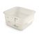Carlisle 11960PE02 Squares Food Storage Container White Polyethylene with Green Print - 2 Quart Capacity