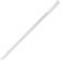 Carlisle 40216EC02 White 48" Long Sparta Natural Aluminum Handle With Color-Coded 3/4" Threaded Tip and Color-Coded Cap With Hanging Hole