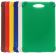 Tablecraft CBG1218APK6 18" x 12" x 1/2" Assorted Color Plastic 6 Pack Of Grippy Cutting Boards