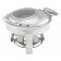 Walco CH6QTRD Round 6 qt. Glass Top Champion Stainless Steel Chafer with Porcelain Insert