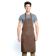 Chef Approved 167601BACBR Brown 34" x 30" Full Length Bib Apron With Pockets
