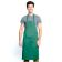Chef Approved 167601BACKG Kelly Green Full Length Bib Apron With Pockets