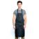 Chef Approved 167601BACPIN Pin Stripe 34" x 30" Full Length Bib Apron With Pockets