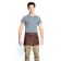Chef Approved 167605WAFHBR Brown 12" x 24" Poly-Cotton Waist Apron With Pockets