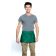 Chef Approved 167605WAFHKG Kelly Green 12" x 24" Poly-Cotton Waist Apron With Pockets