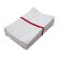 Chef Approved 167701BRTRDS White Cotton 32oz Ribbed Bar Towel w/ Red Stripe - 19"L x 16"W