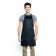 Chef Approved 167BAADJBK Black 32" x 28" Full Length Bib Apron With Adjustable Neck And Pockets