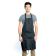 Chef Approved 167BAADJPIN Pin Stripe 32" x 28" Full Length Bib Apron With Adjustable Neck And Pockets