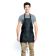 Chef Approved 167BAFHPIN Pin Stripe 25" x 28" Poly-Cotton Mid Length Bib Apron With Pockets