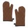 Chef Approved 167POM13 Flame Retardant Brown Cotton Oven Mitt Ambidextrous - 13" (Pair)