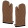 Chef Approved 167POM15 Flame Retardant Brown Cotton Oven Mitt Ambidextrous - 15"  (Pair)