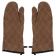 Chef Approved 167POM17 Flame Retardant Brown Cotton Oven Mitt Ambidextrous -  17" (Pair)