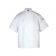 Chef Revival J005-XS XS White Poly Cotton Men's Knife & Steel Short Sleeve Chef's Jacket