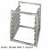 Channel Mfg RIR-7S 7 Pan Stainless Steel End Load Sheet / Bun Pan Rack for Reach-Ins - Assembled