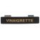 Tablecraft CN489 Plastic Black Name Tag "Vinaigrette" for Option Salad Dressing Dispenser 